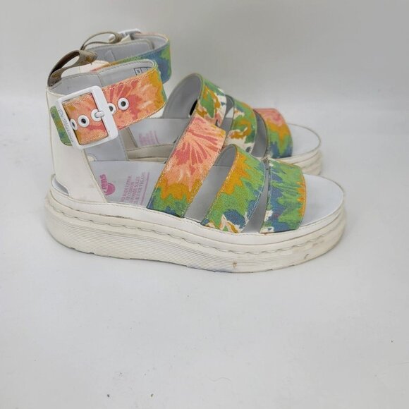 Dr. Martens Women's Clarissa Vegan Tie Dye Sandals Ankle Strap US Size 7 UK Sz 5 - Picture 6 of 9